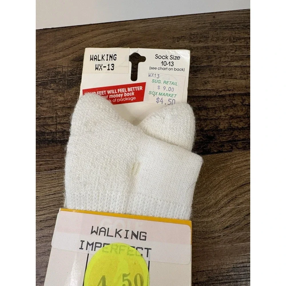 Thorlo Padds Walking Imperfect White Men's Socks Size 10-13 Large